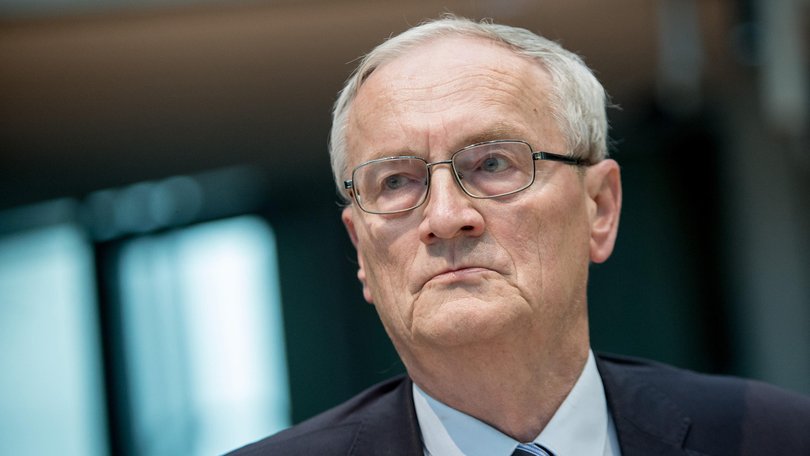 August Hanning, the former president of the Federal Intelligence Service (BND), appears as a witness before the NSA investigative committee at the German parliament Bundestag in Berlin on Oct. 1, 2015. (Michael Kappeler/dpa via AP) Michael Kappeler