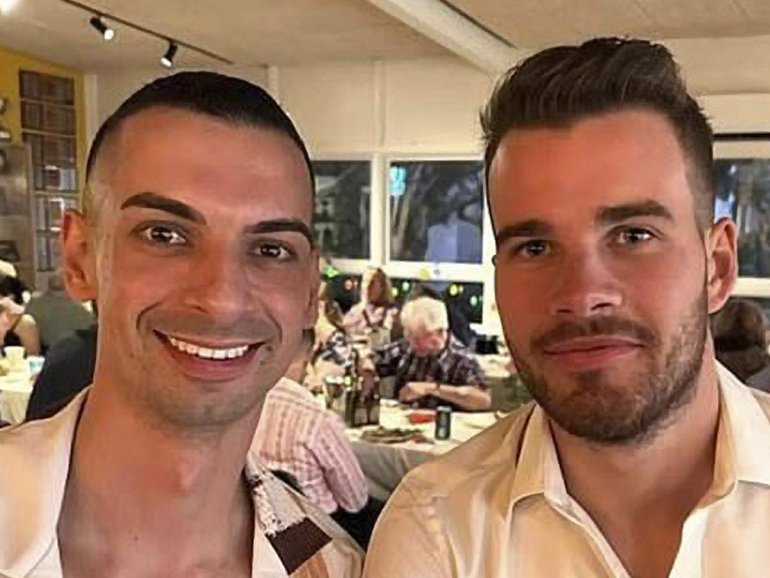 Beau Lamarre-Condon (left) allegedly murdered TV presenter Jesse Baird (right) and his new partner Luke Davies.