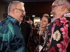 Anthony Albanese chats with former New Zealand Prime Minister Jacinda Ardern at the pre-COP31 meeting in Fiji.