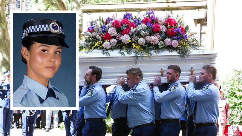 Constable Mia Lay was laid to rest by family, friends and colleagues on Wednesday.