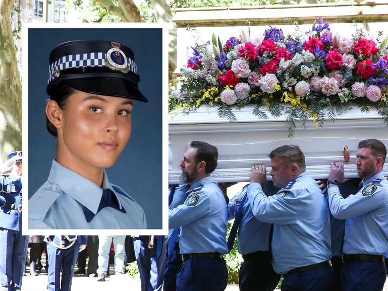 Constable Mia Lay was laid to rest by family, friends and colleagues on Wednesday.