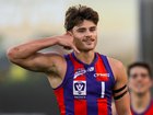 Dominic Bedendo celebrates a goal for Port Melbourne.