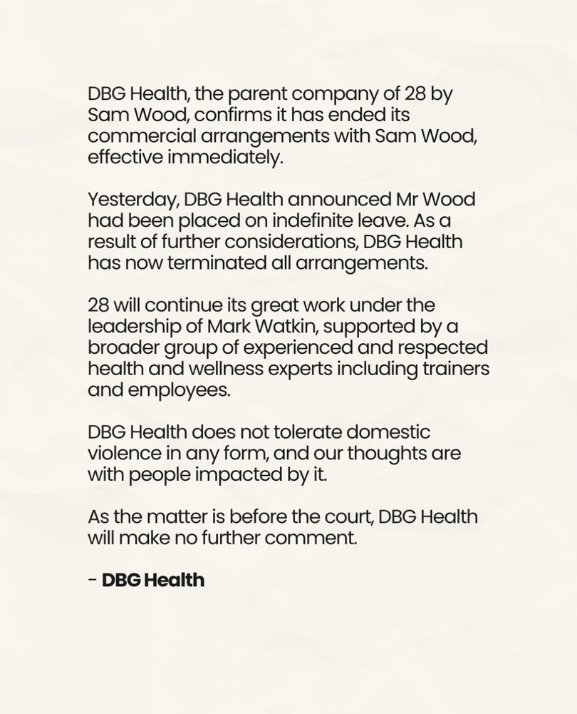 A statement issued by DBG Health.