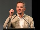 Chris Bowen addresses the opening ceremony of the Pacific pre-COP31 summit in Fiji.
