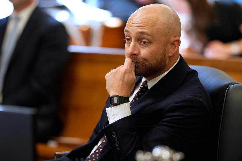 Luke Ihnen, attorney for Christa Pike, sits in the courtroom during a hearing requesting the Tennessee Department of Corrections to preserve all evidence related to the failed execution of Pike.