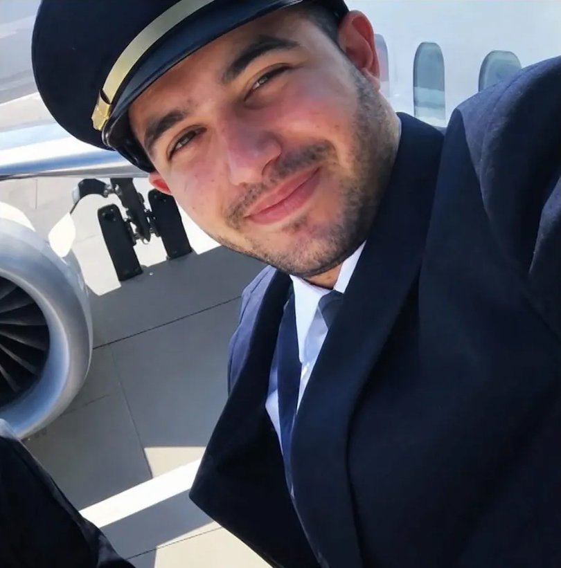 Hamam al-Hammami, the pilot suspected of having attacked another pilot aboard a Tel Aviv-bound Flydubai flight.