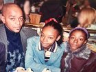 Joseph Jacobsen with his daughters, (left to right) Jane Adetoro, 36, Christina Walters, 32 and Rebecca Walters, 31, who died in the waters off Brighton Beach in May.