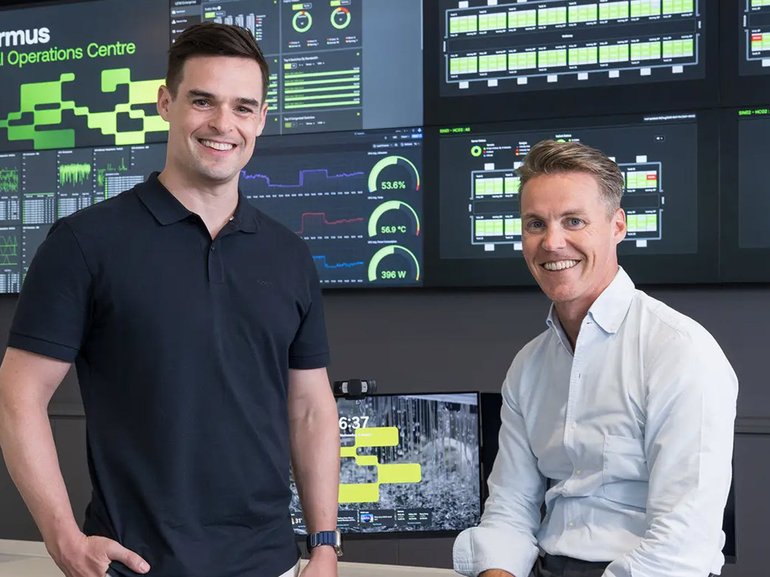 Tim Rosenfield (l) and Oliver Curtis, co-founders of Firmus Technologies.