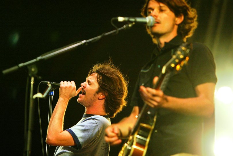 Powderfinger on stage at the 2005 Perth Big Day Out.