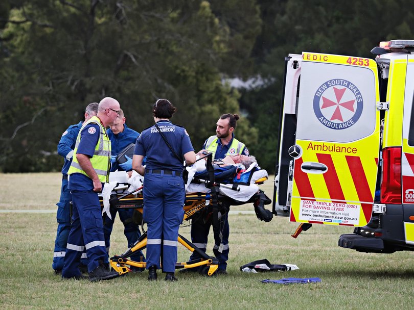 Ten people were hurt in the crash. Picture: NewsWire/Adam Yip