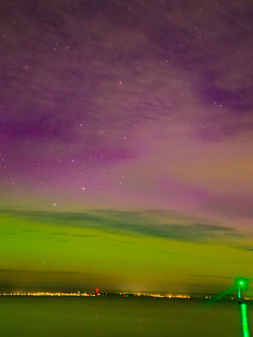 Aurora Australis seen from Werribee. in Victoria at the beginning of the year.