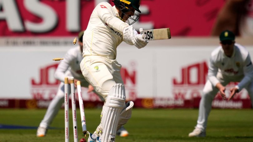 Australian Nic Maddinson struggled for a 33-ball duck on day one of the first Test in South Africa.
