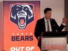 Perth Bears CEO Anthony De Ceglie speaks during the Perth Bears Jersey launch at the WACA Ground in Perth, Friday, August 7, 2026. (AAP Image/Colin Murty) NO ARCHIVING
