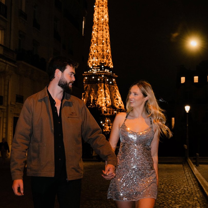 Alchin and his fiancée Hayley Sutter.