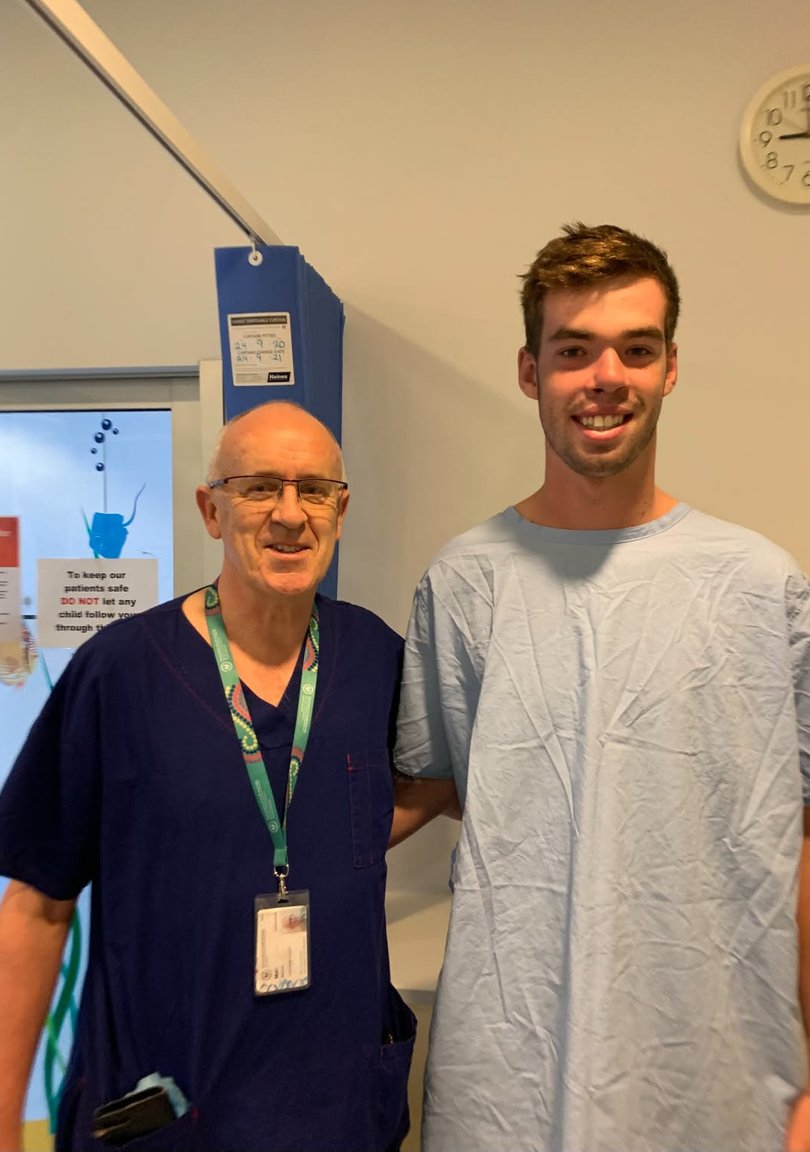 Alchin underwent multiple surgeries from the age of three months.