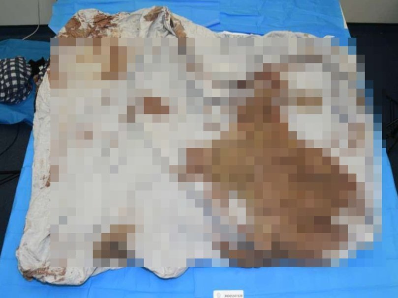 A bloodied quilt, among a series of other items belonging to the couple, were found in the Cronulla skip bin. 
