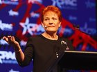 One Nation leader Pauline Hanson during the CPAC National Conference in Brisbane. 
