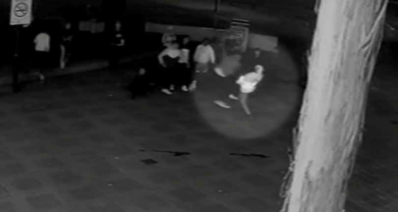 CCTV shows Joshua Smith running for his life.