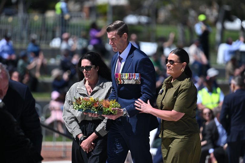 Mr Roberts-Smith was applauded at the service alongside other veterans.