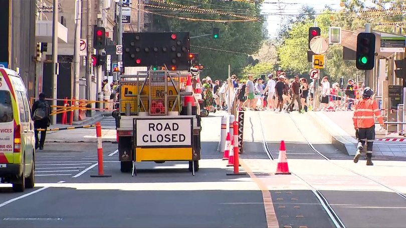 The incident unfolded near the route of the Melbourne Marathon Festival.