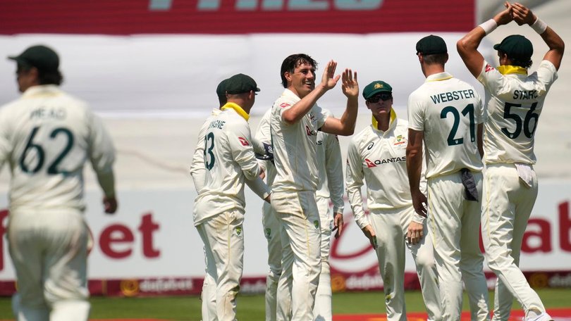Australia seized the initiative on day three in Durban, with Pat Cummins (c) among the wickets. 