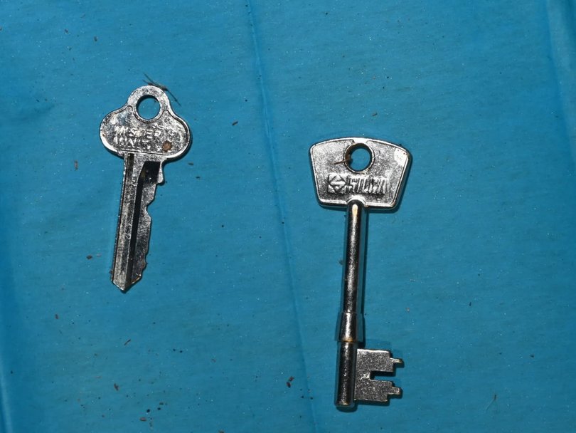 Keys were found near the bodies. Picture: Court exhibit.