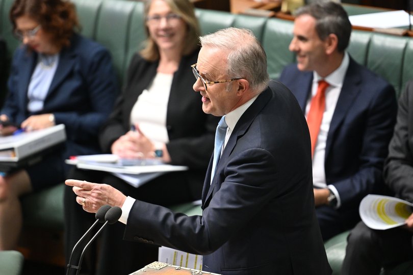Anthony Albanese during Question Time at Parliament House, Canberra.