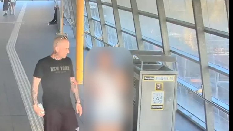 Police are searching for a man after a woman was allegedly sexually touched while travelling on a train in Sydney’s Inner West.