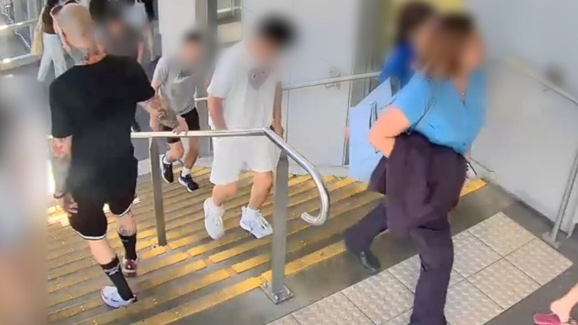 The man has a number of distinctive tattoos on his neck, arms and legs. Picture: NSW Police