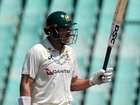 Matt Renshaw celebrates a half century to follow his first innings hundred at Durban. 