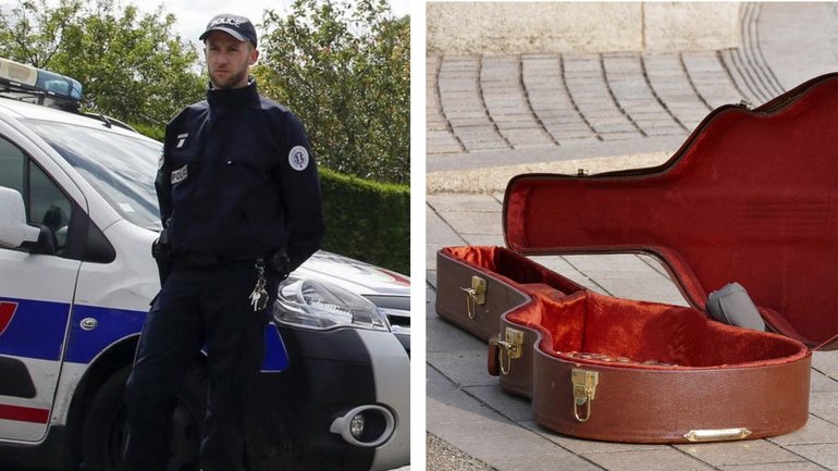 Police have detained a 14-year-old student after two teachers were shot with a gun allegedly smuggled into the school in a guitar case.