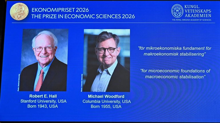 Americans Robert Hall and Michael Woodford have won the Nobel Prize for economics.