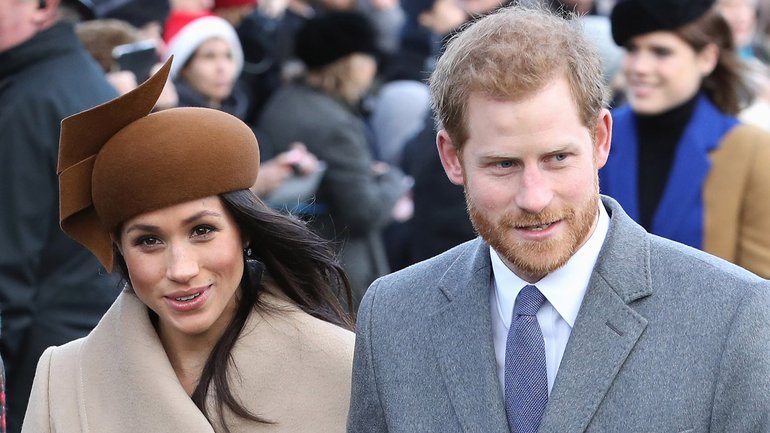 KING'S LYNN, ENGLAND - DECEMBER 25:  Meghan Markle and Prince Harry attend Christmas Day Church service at Church of St Mary Magdalene on December 25, 2017 in King's Lynn, England.  (Photo by Chris Jackson/Getty Images)