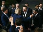 US President Donald Trump greets CEO of Tesla and SpaceX Elon Musk after a meeting with technology executives about artificial intelligence at the White House.