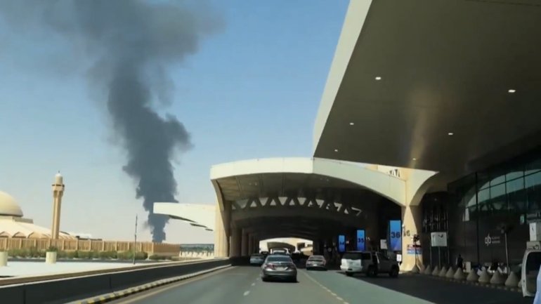 Iran-backed Houthi militants in Yemen say they carried out drone and ballistic missile attacks on the Saudi capital Riyadh, as well as energy sites on the country's Red Sea coast. Saudi authorities said they intercepted and destroyed a ballistic missile fired at Riyadh on Saturday, without confirming any further strikes or causalities. Earlier, a column of black smoke was seen rising from fuel tanks near the Saudi capital's international airport, where flights were disrupted temporarily on Saturday.