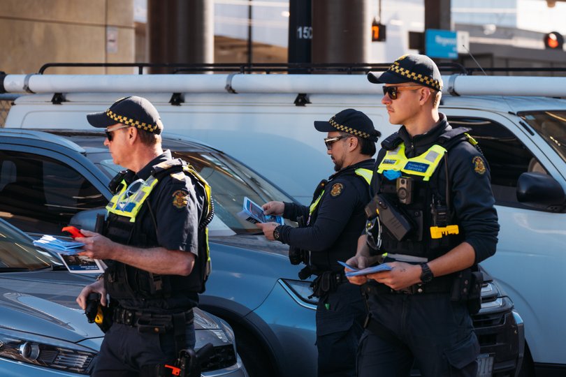 Victoria Police during a letter drop and patrols to prevent car theft. 