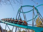 The ride reaches speeds of 136kmph and features a 77 metre drop.