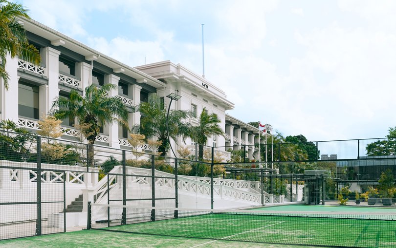 The METT opened late last year with two striking green courts, set against the backdrop of its listed main heritage building.