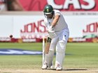 Wiaan Mulder of South Africa digs in.