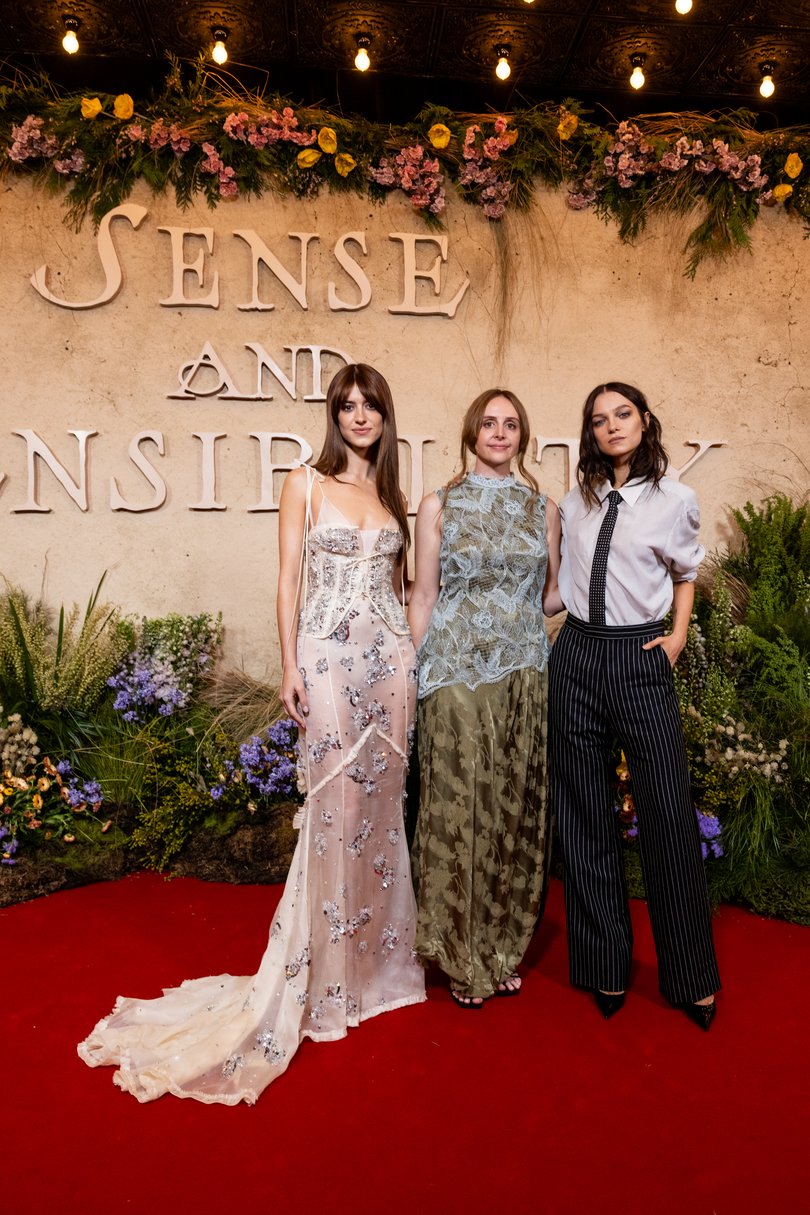 Daisy Edgar-Jones, Diana Reid and Esme Creed-Miles at the Sydney premiere of Sense & Sensibility.