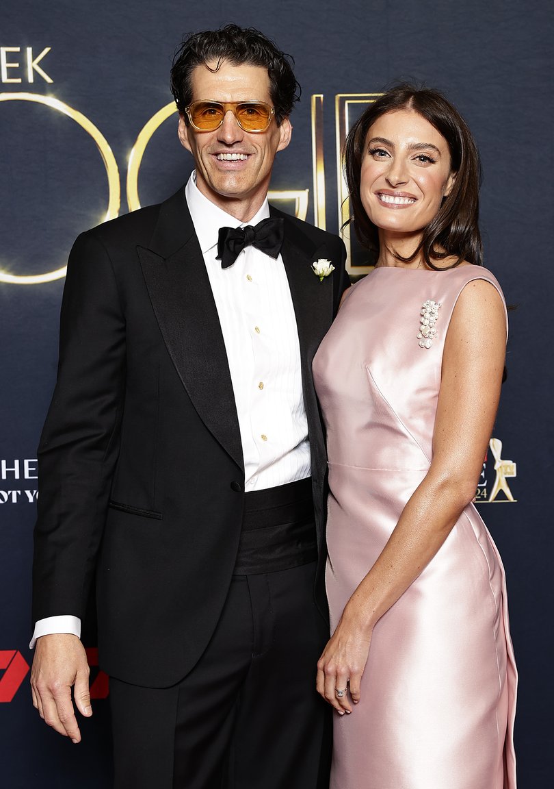 Rebecca Harding and Andy Lee attend the 64th TV WEEK Logie Awards in 2024.