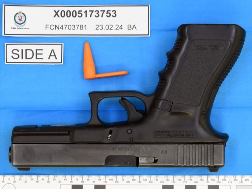 Mr Lamarre-Condon’s police firearm. Picture: NewsWire Handout