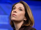 Anika Wells addresses the National Press Club in Canberra. 