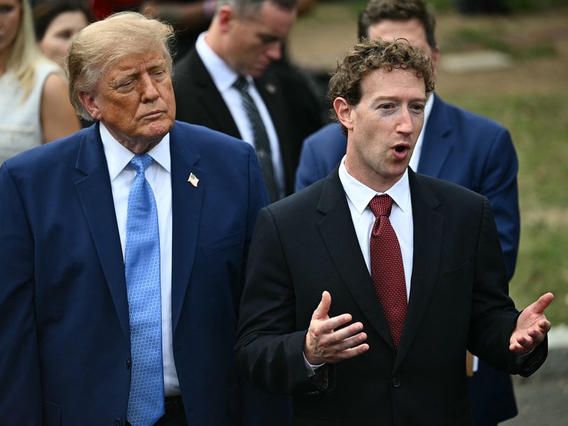 Donald Trump with Meta CEO Mark Zuckerberg.