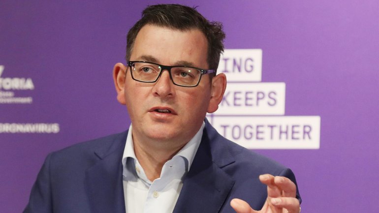 Victorian Premier Dan Andrews holds a press conference in Melbourne to discuss the COVID figures. David Crosling