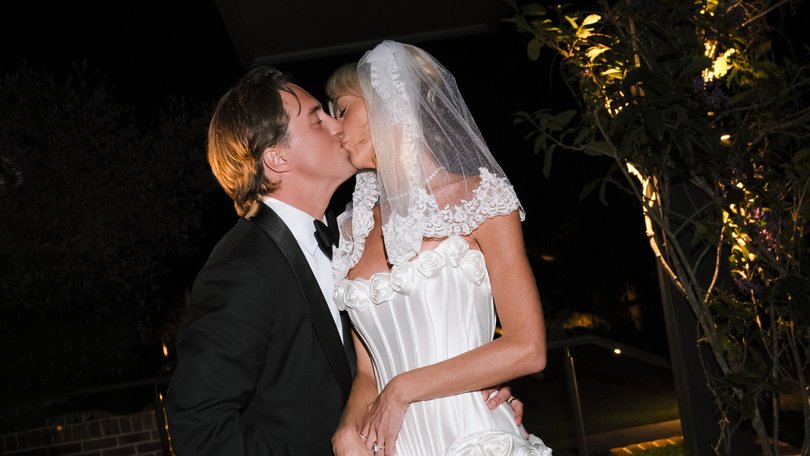 Annie Knight and Henry Brayshaw at their wedding.