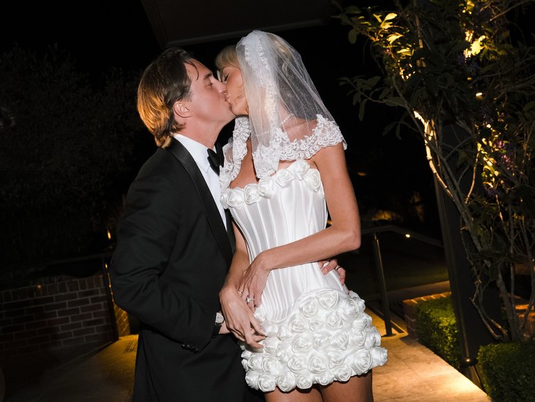 Annie Knight and Henry Brayshaw at their wedding.