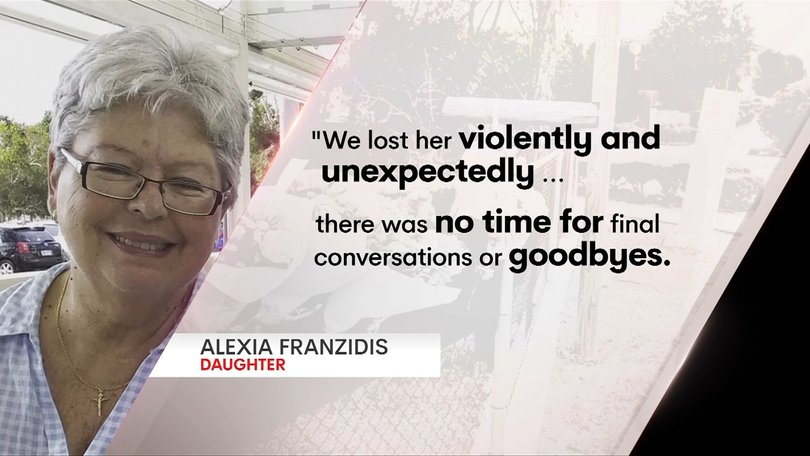 Alexia Franzidis said the family lost Rosemary ‘violently and unexpectedly’, with no time for final conversations or goodbyes.