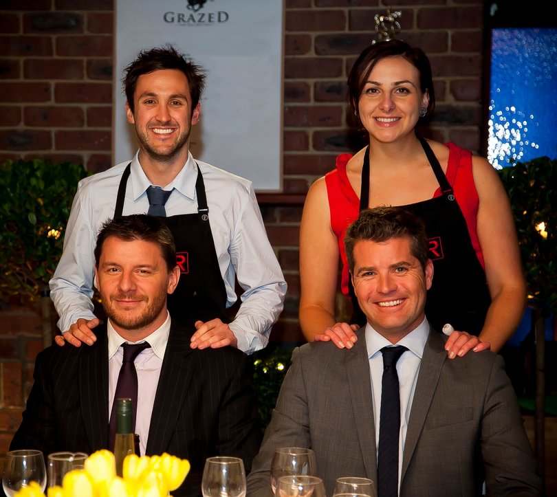 Victorian team Thomas and Carla with Manu Feildel, front left and Pete Evans, front right