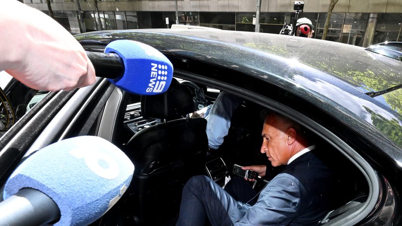 He did not respond to questions. Picture: NewsWire / Andrew Henshaw